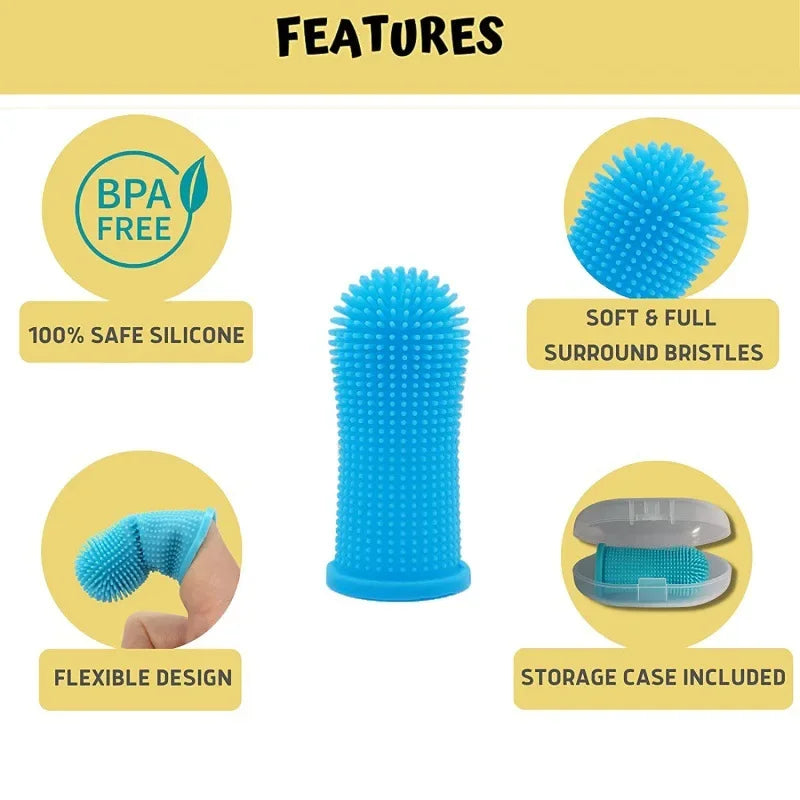 Cepillo de Dientes de Silicona para Perros | Higiene Bucal | PetLux