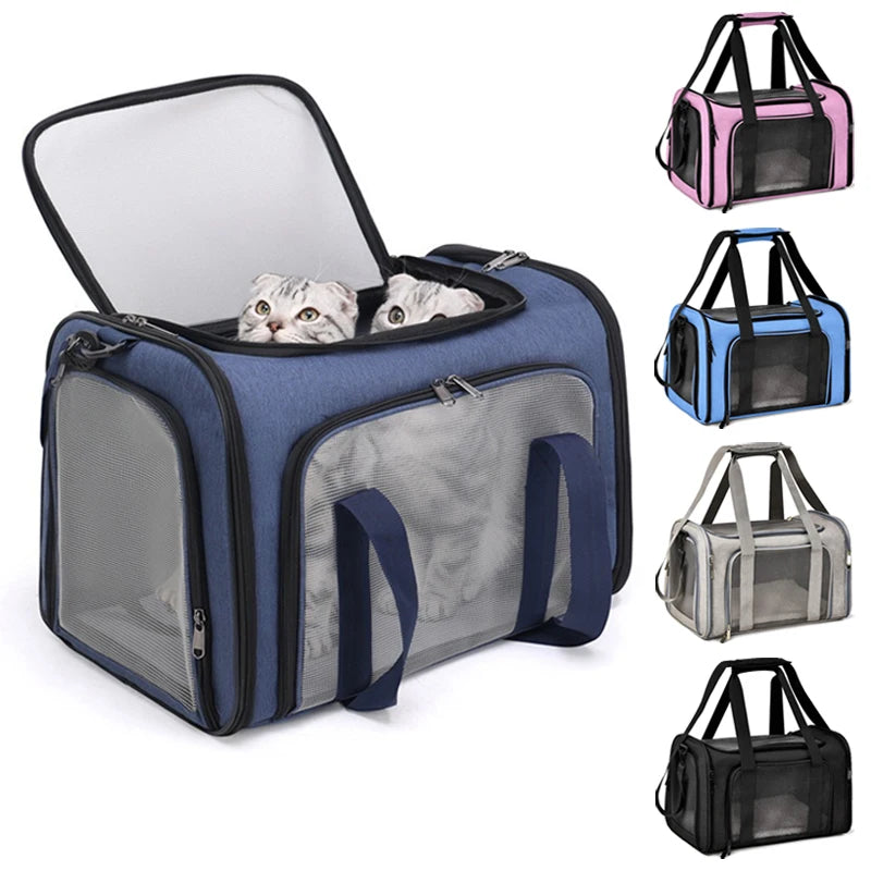 Transportín Plegable para Perros y Gatos | Bolso de Viaje para Mascotas | PetLux