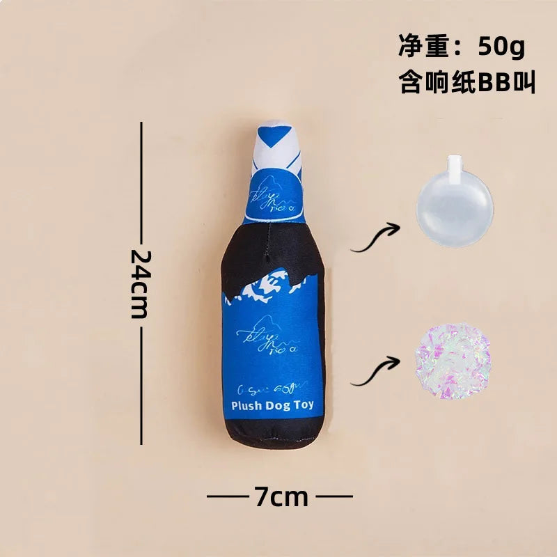 Juguete Botella de Vino con Crujido | Squeaker Divertido | PetLux