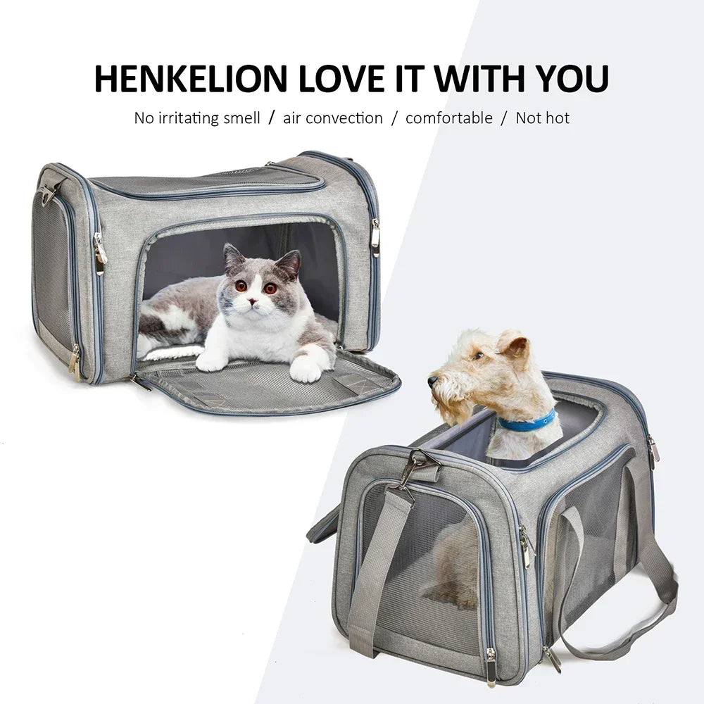 Transportín Plegable para Perros y Gatos | Bolso de Viaje para Mascotas | PetLux