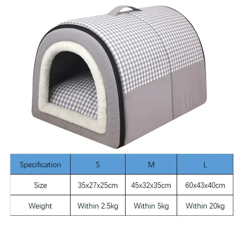 Cama Cueva Plegable para Perros y Gatos 2 en 1 | PetLux